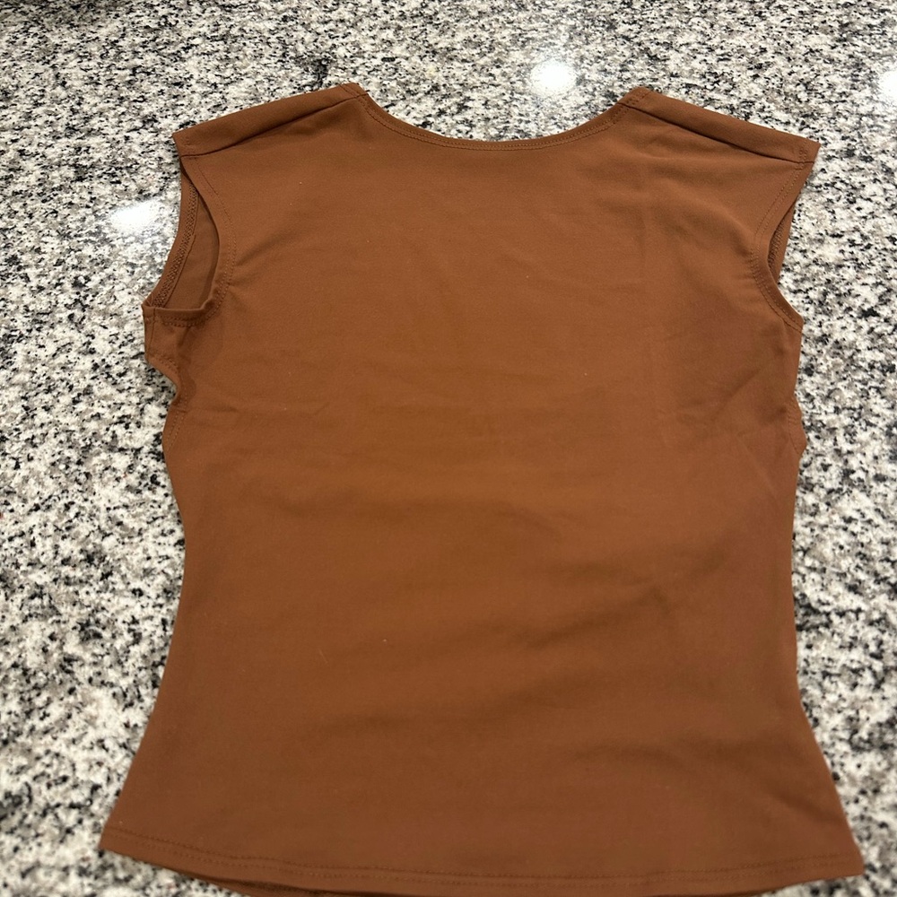 Brown Sleeveless Women's Top